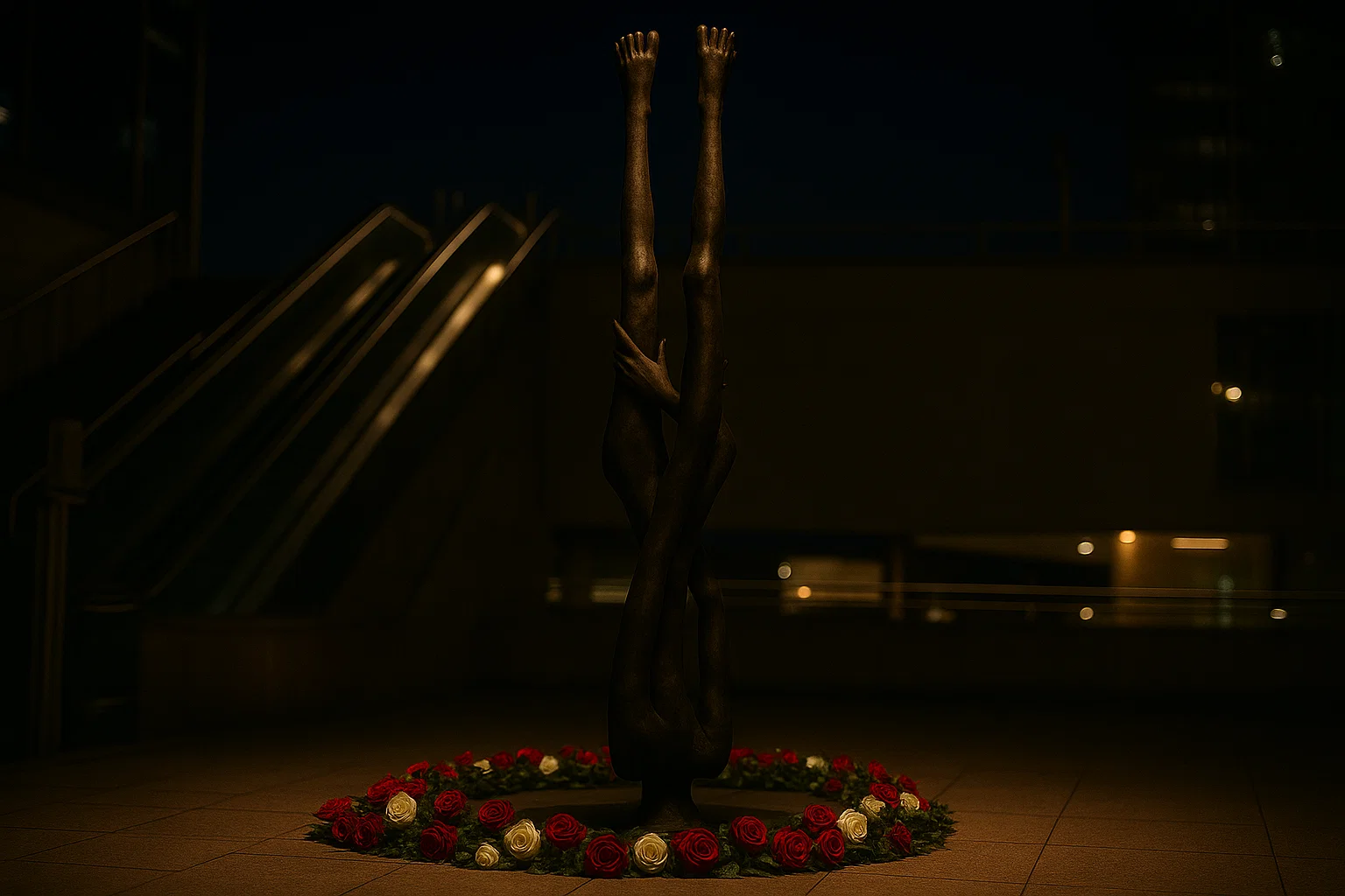 A Night Homage: Giordano Bruno Inverted at Potsdamer Platz